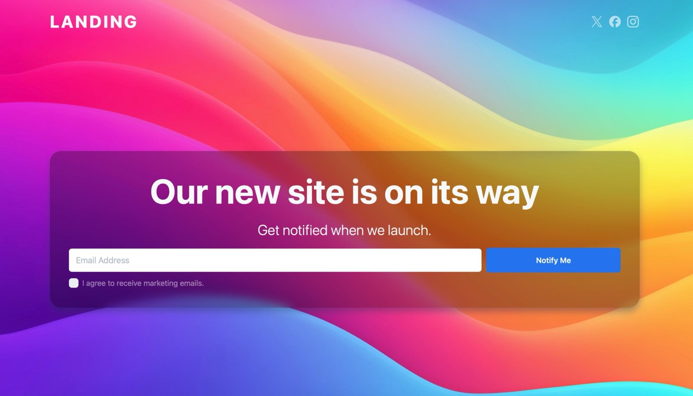 Landing Website Template Preview