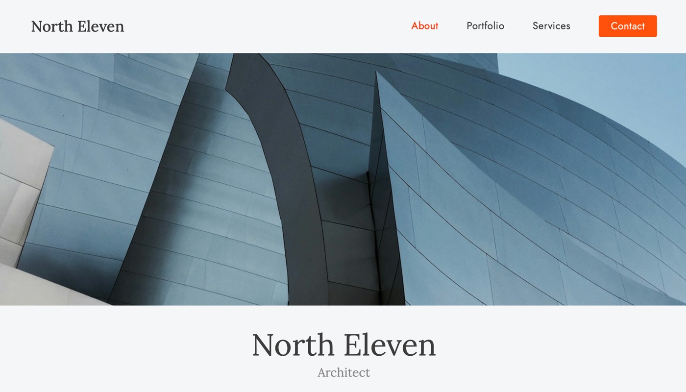 North Eleven Website Template Preview