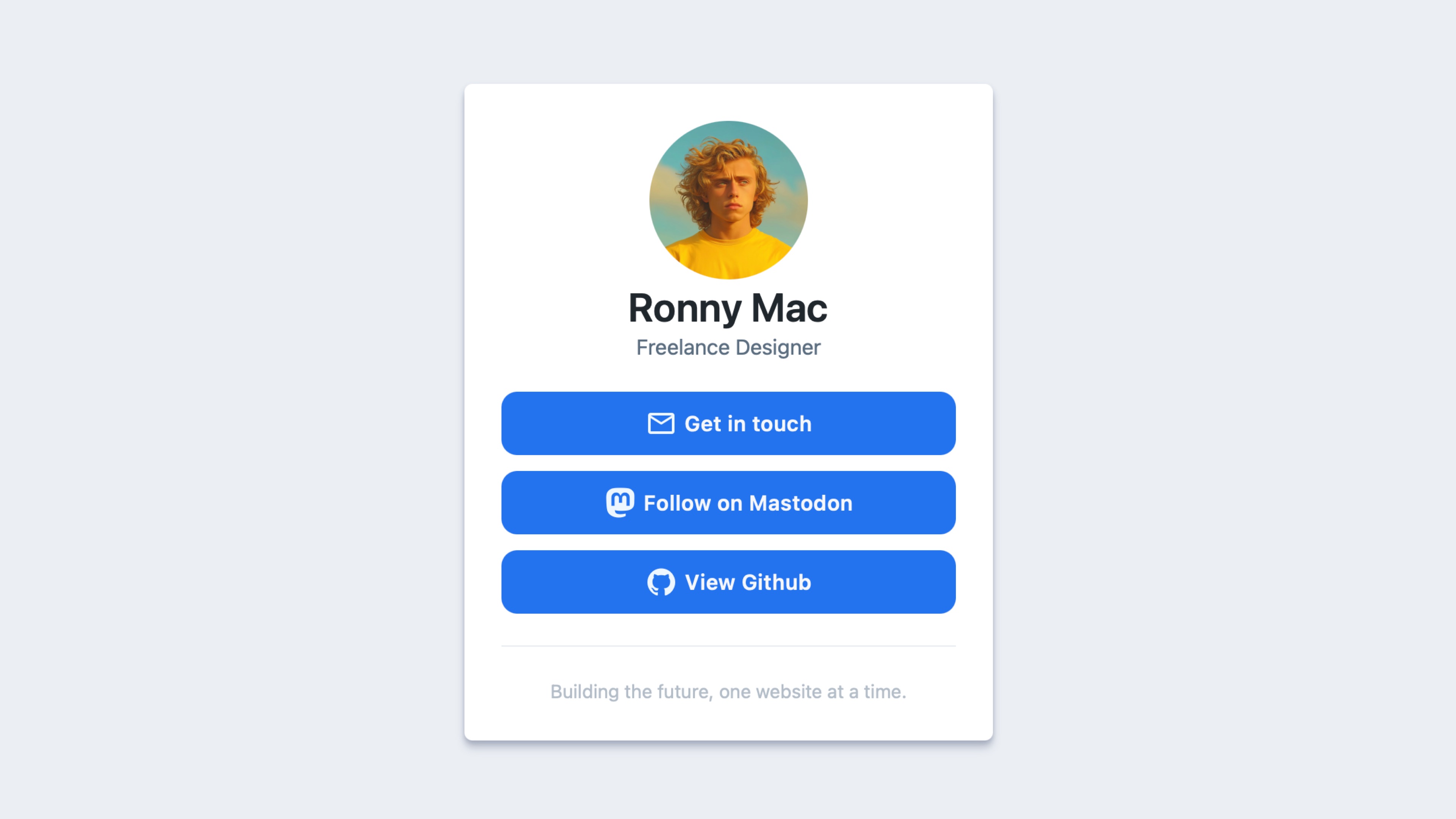 Profile Website Template Preview