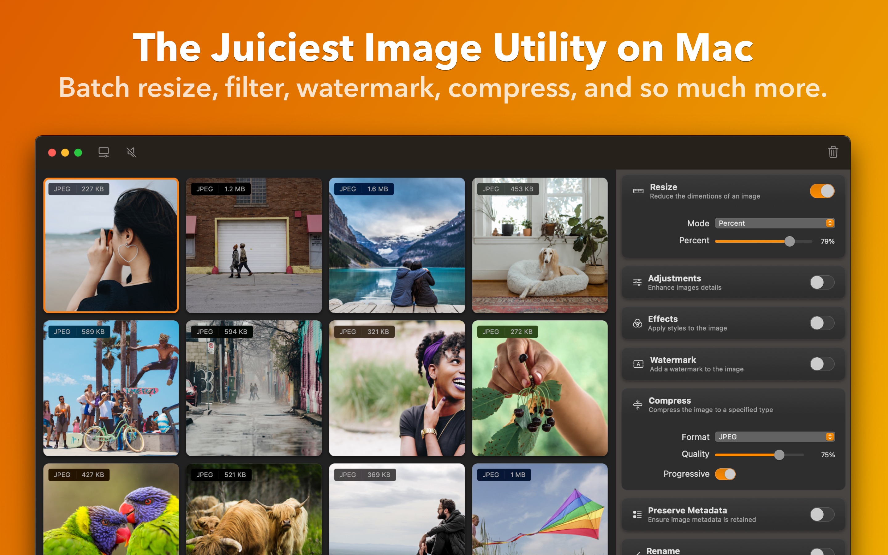 Squash 3 for macOS Image compression app